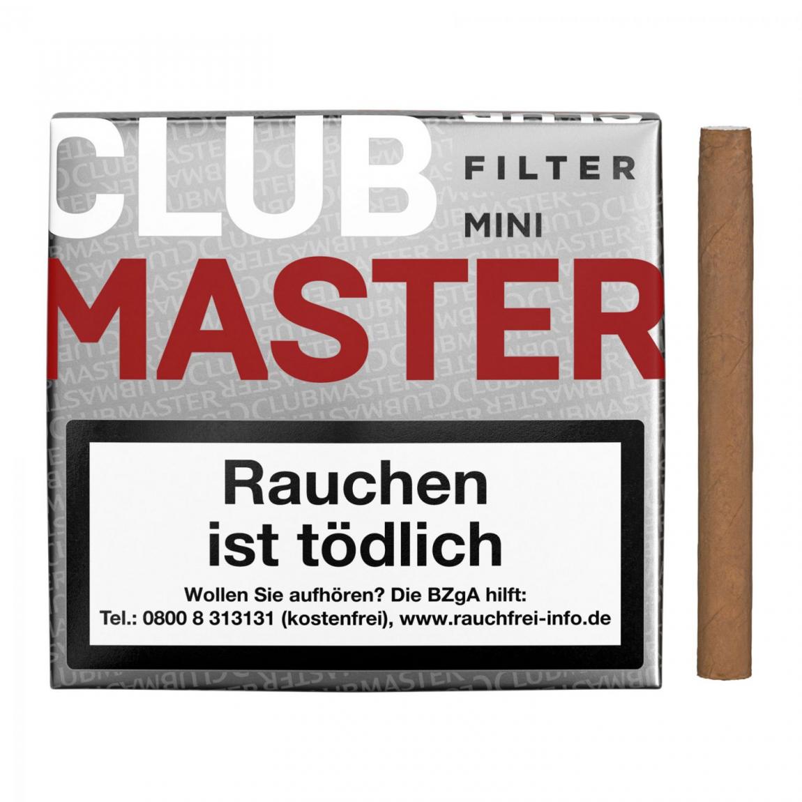 Clubmaster Mini Filter Red No. 222, 20er Kartonbox