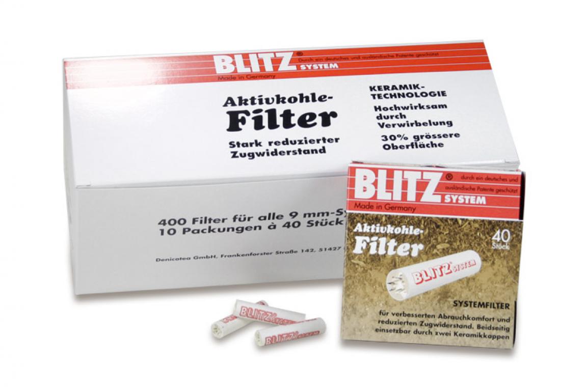 Blitz-System Aktivkohle-Filter 9mm 1x40 Stück