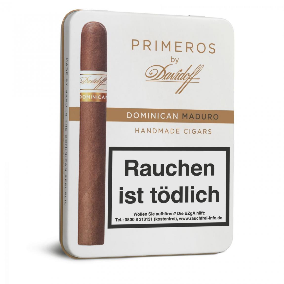 Davidoff »Primeros Dominican Maduro« Petit Panatelas 6er Schachtel